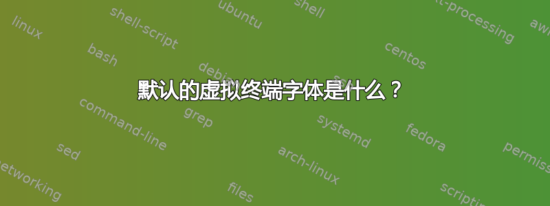 默认的虚拟终端字体是什么？