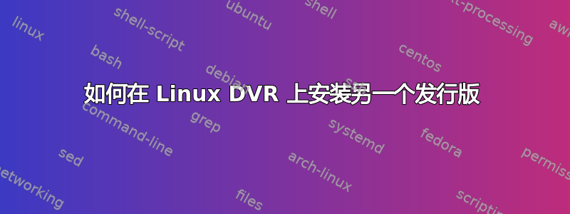 如何在 Linux DVR 上安装另一个发行版