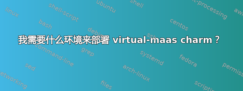 我需要什么环境来部署 virtual-maas charm？