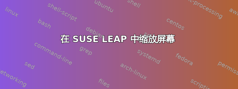 在 SUSE LEAP 中缩放屏幕