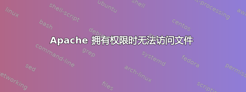 Apache 拥有权限时无法访问文件