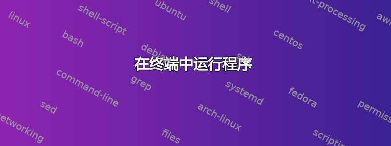 在终端中运行程序