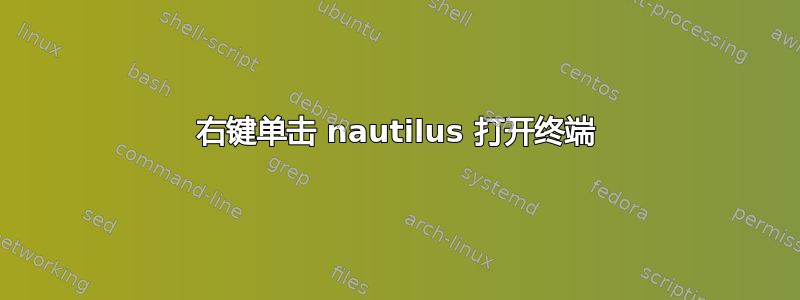 右键单击 nautilus 打开终端