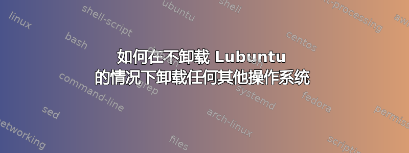 如何在不卸载 Lubuntu 的情况下卸载任何其他操作系统