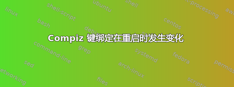 Compiz 键绑定在重启时发生变化