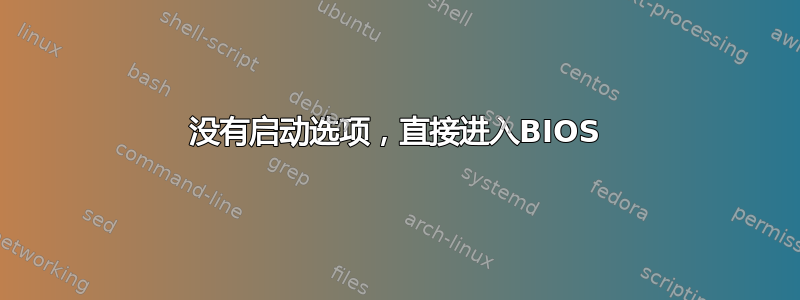 没有启动选项，直接进入BIOS