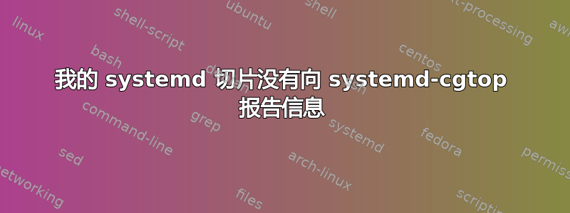 我的 systemd 切片没有向 systemd-cgtop 报告信息