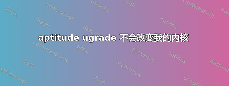 aptitude ugrade 不会改变我的内核