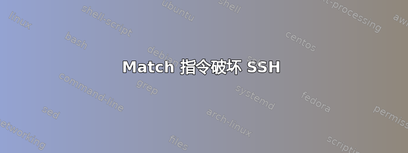 Match 指令破坏 SSH