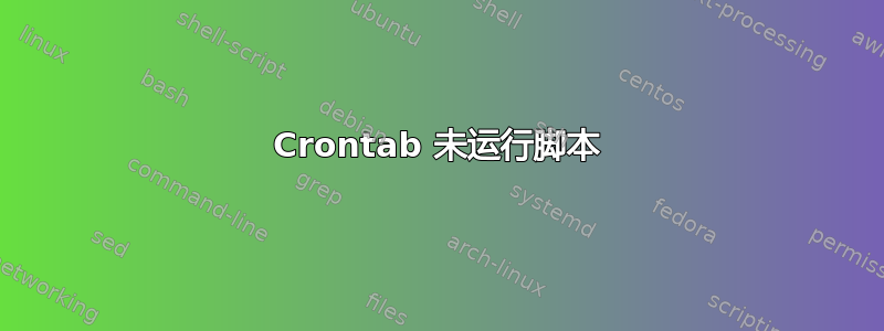 Crontab 未运行脚本