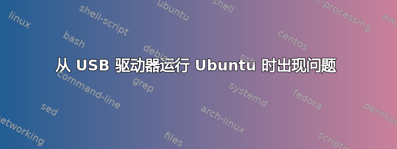 从 USB 驱动器运行 Ubuntu 时出现问题