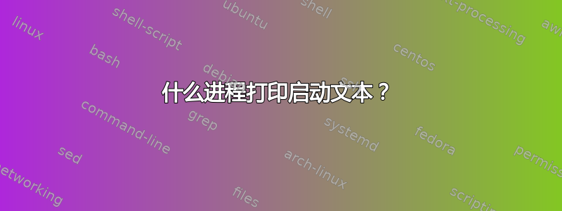 什么进程打印启动文本？