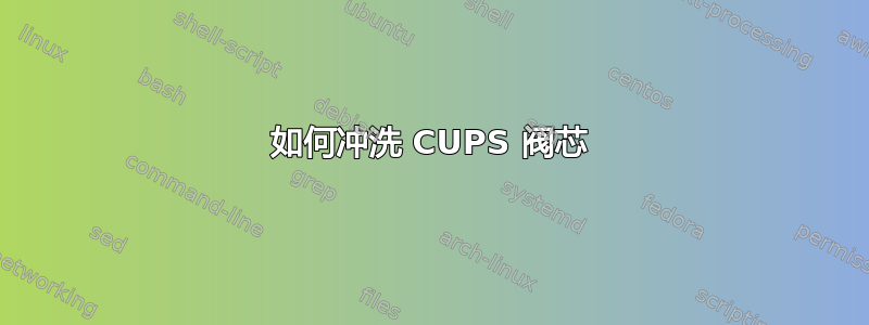 如何冲洗 CUPS 阀芯