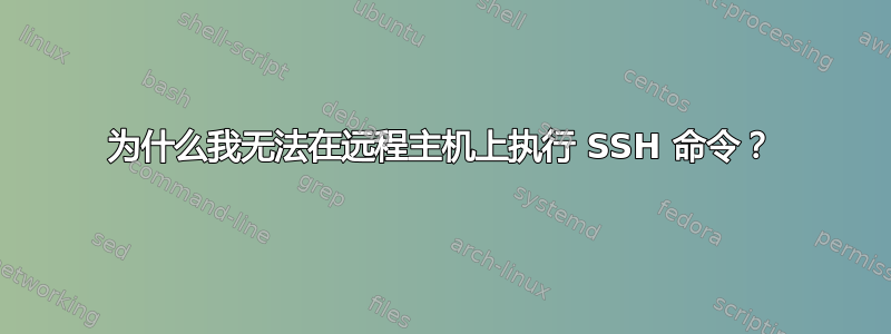 为什么我无法在远程主机上执行 SSH 命令？