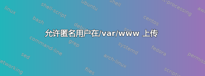 允许匿名用户在/var/www 上传