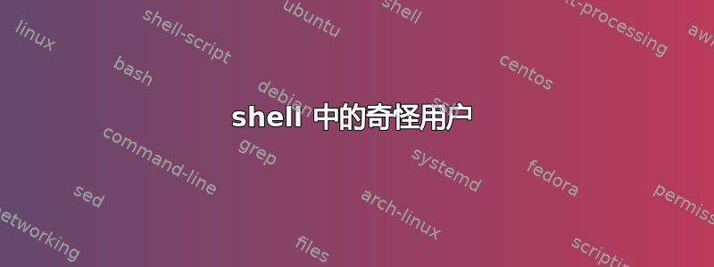 shell 中的奇怪用户