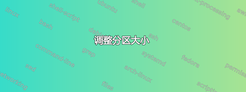 调整分区大小