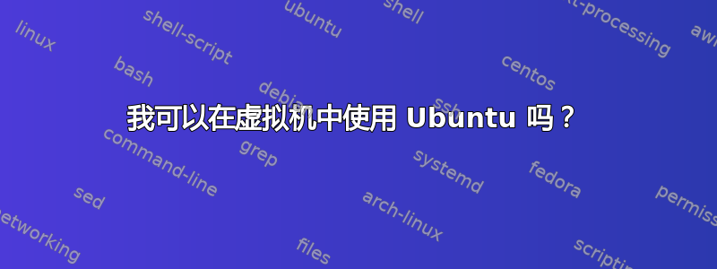 我可以在虚拟机中使用 Ubuntu 吗？