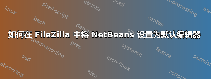 如何在 FileZilla 中将 NetBeans 设置为默认编辑器