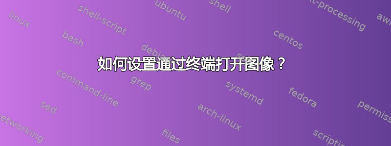 如何设置通过终端打开图像？