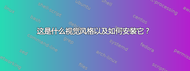 这是什么视觉风格以及如何安装它？