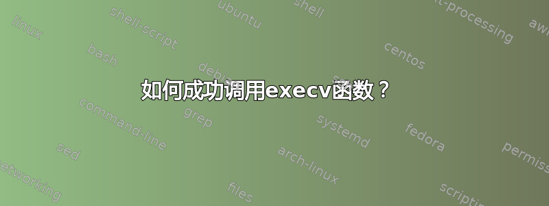 如何成功调用execv函数？ 