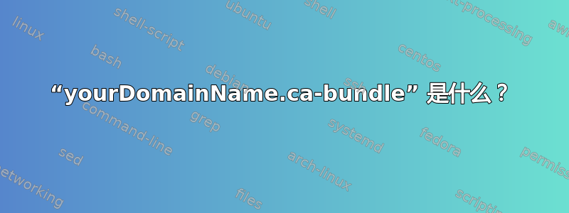 “yourDomainName.ca-bundle” 是什么？