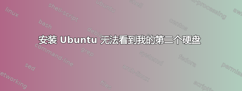 安装 Ubuntu 无法看到我的第二个硬盘