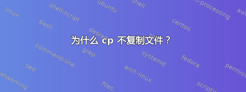 为什么 cp 不复制文件？