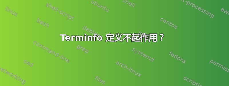 Terminfo 定义不起作用？