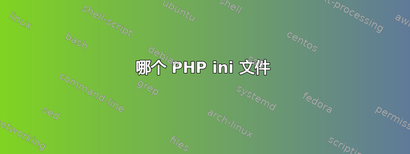 哪个 PHP ini 文件