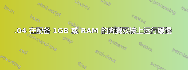 12.04 在配备 1GB 或 RAM 的奔腾双核上运行缓慢