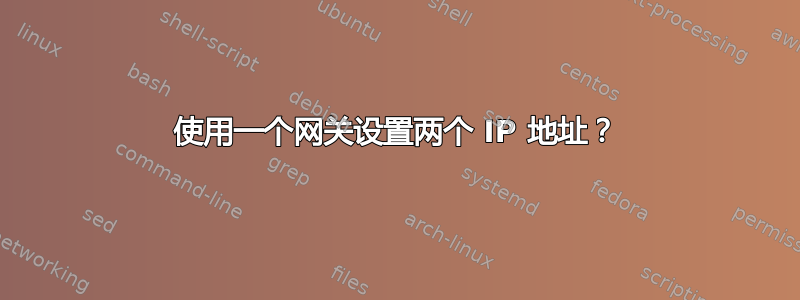 使用一个网关设置两个 IP 地址？