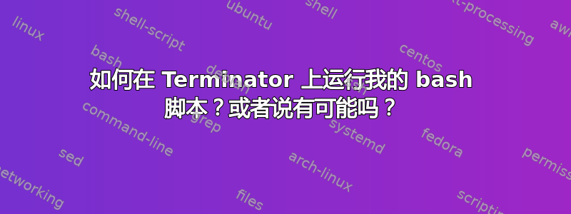 如何在 Terminator 上运行我的 bash 脚本？或者说有可能吗？