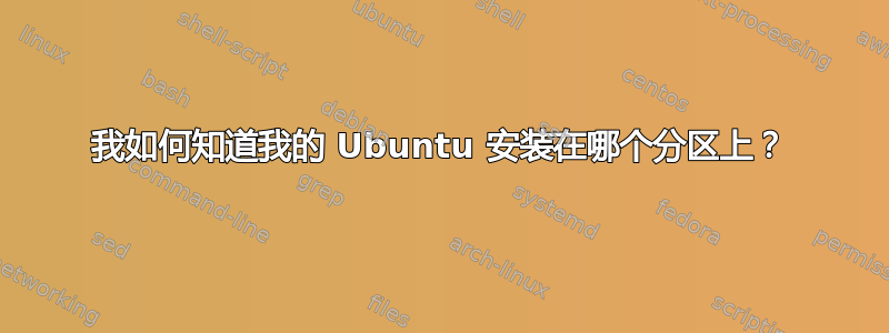 我如何知道我的 Ubuntu 安装在哪个分区上？