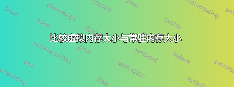 比较虚拟内存大小与常驻内存大小