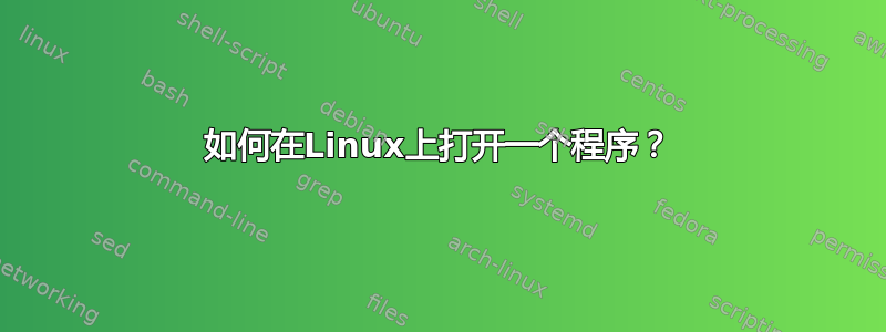 如何在Linux上打开一个程序？