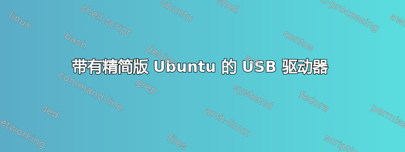 带有精简版 Ubuntu 的 USB 驱动器