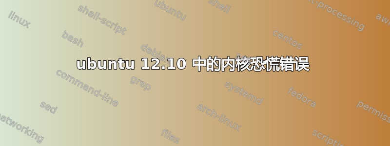 ubuntu 12.10 中的内核恐慌错误