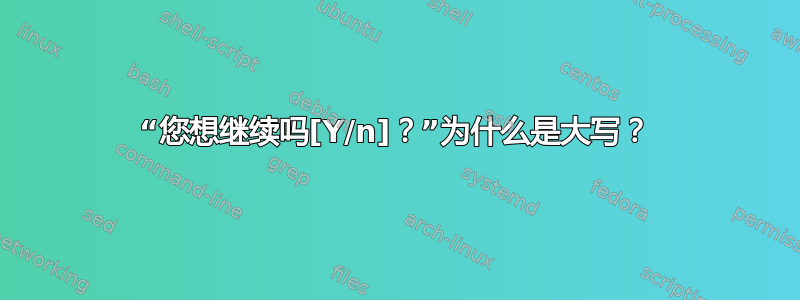 “您想继续吗[Y/n]？”为什么是大写？