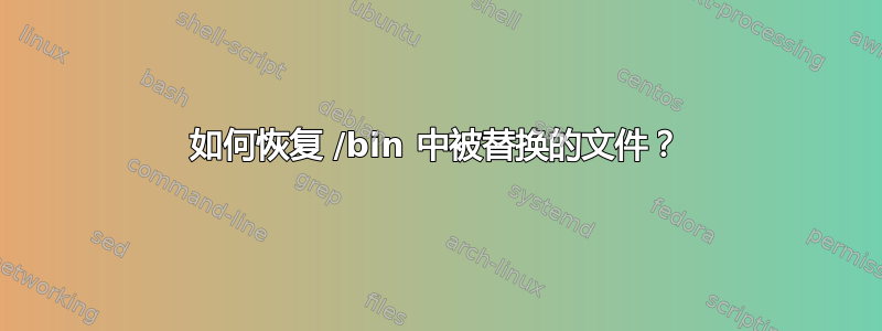 如何恢复 /bin 中被替换的文件？