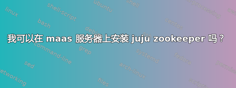 我可以在 maas 服务器上安装 juju zookeeper 吗？