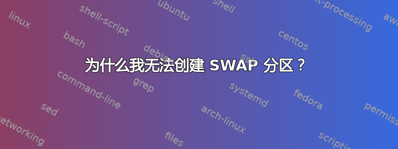 为什么我无法创建 SWAP 分区？