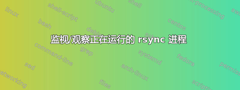 监视/观察正在运行的 rsync 进程