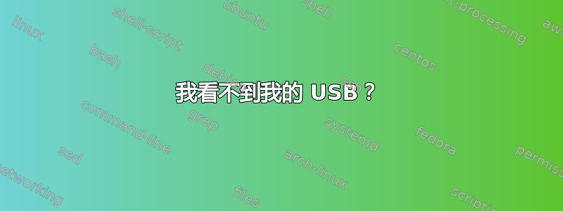 我看不到我的 USB？