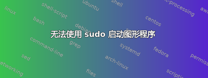 无法使用 sudo 启动图形程序