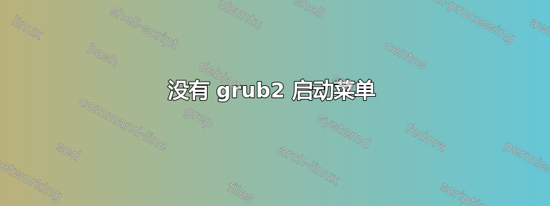 没有 grub2 启动菜单