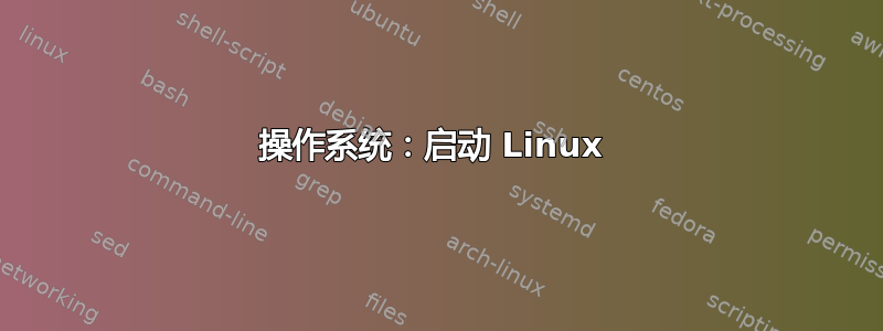 操作系统：启动 Linux 