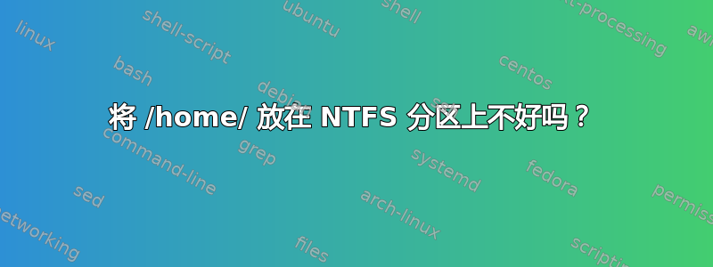 将 /home/ 放在 NTFS 分区上不好吗？