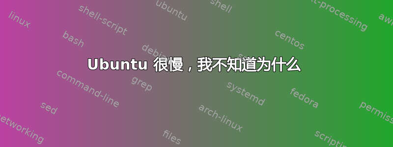 Ubuntu 很慢，我不知道为什么